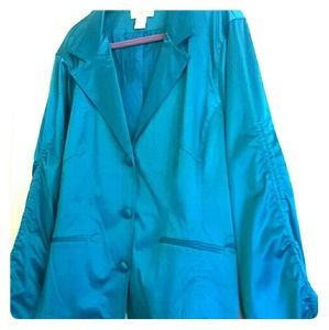 Teal Satin Jacket - so special!